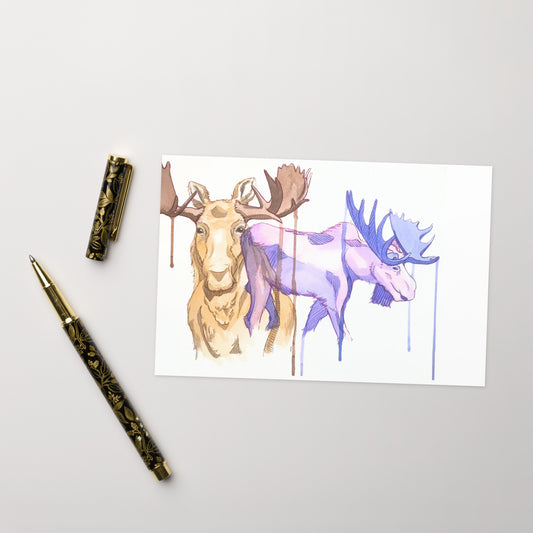 Dos Moose - Greeting Card