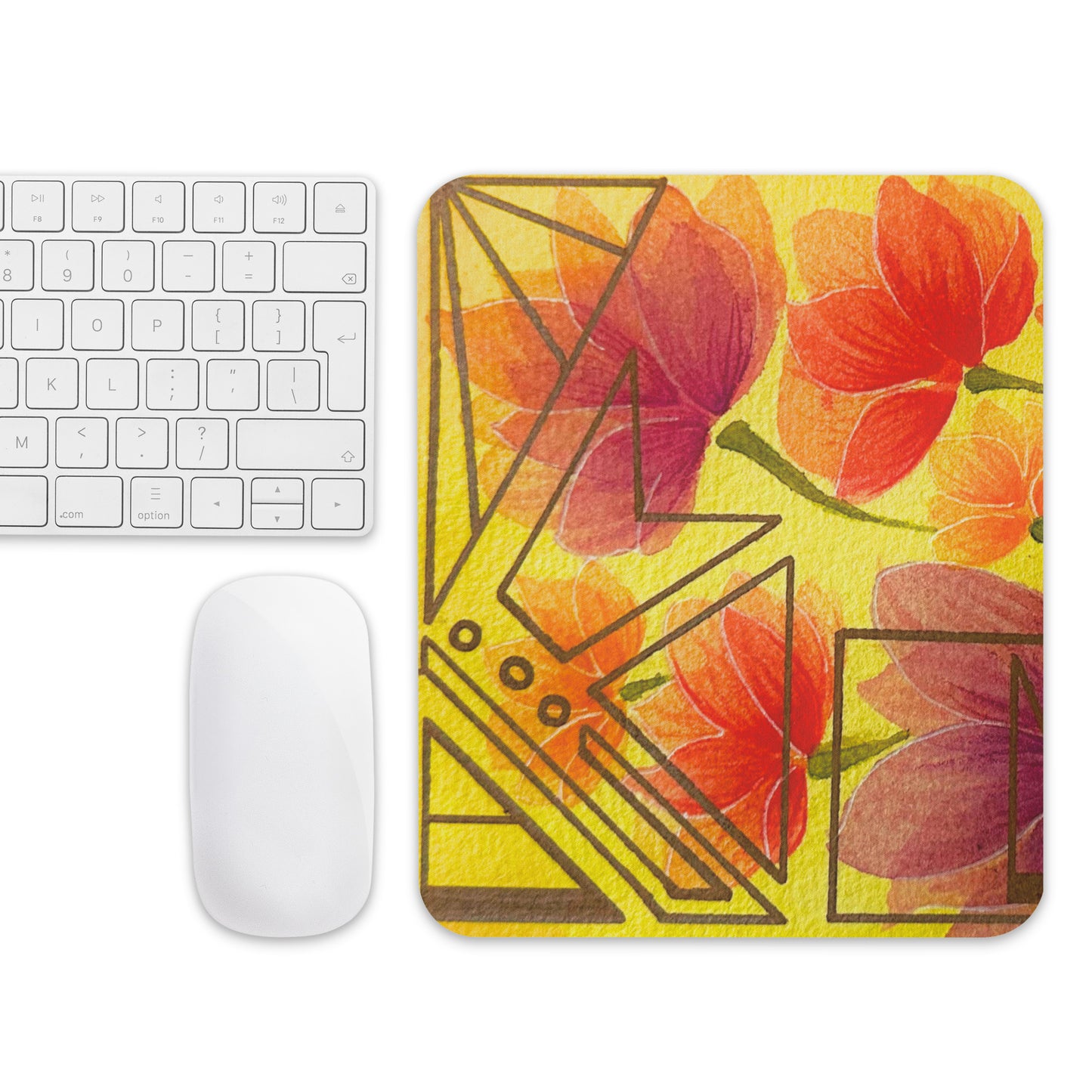 Geometric Flowers - Mouse Pad