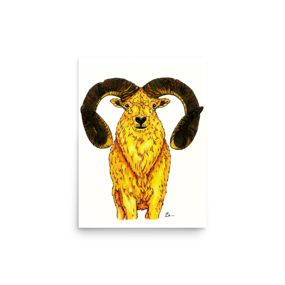 Aries Zodiac - Matte Print