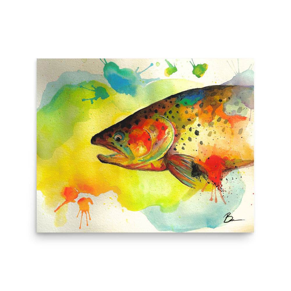 Rainbow Fish - Matte Print