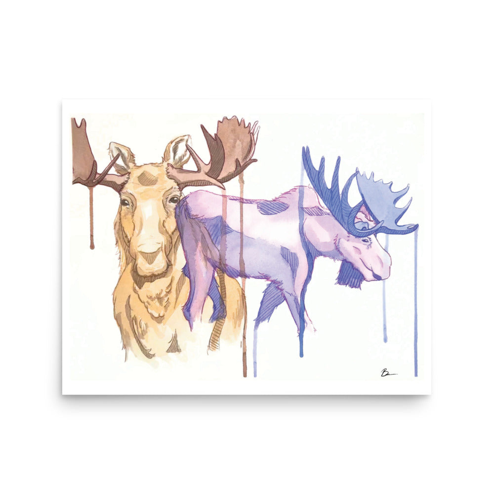 Dos Moose - Matte Print