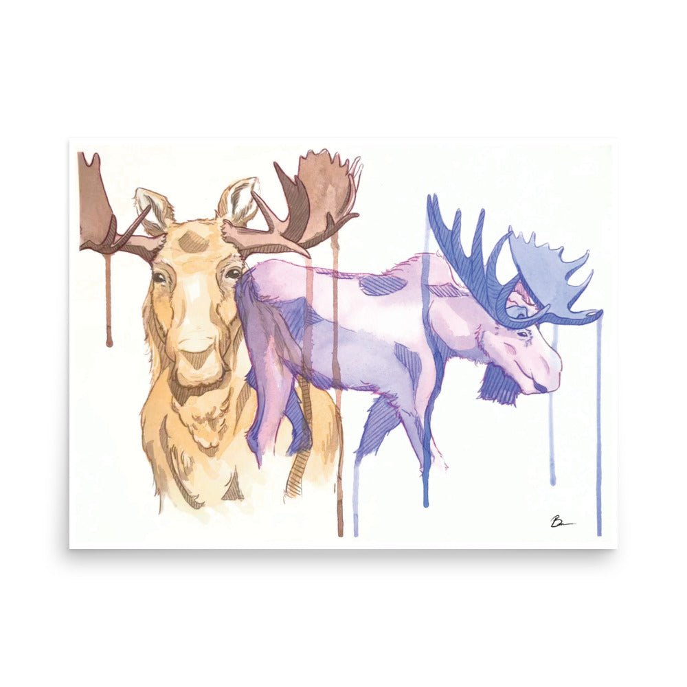 Dos Moose - Matte Print