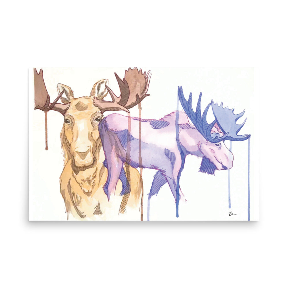 Dos Moose - Matte Print