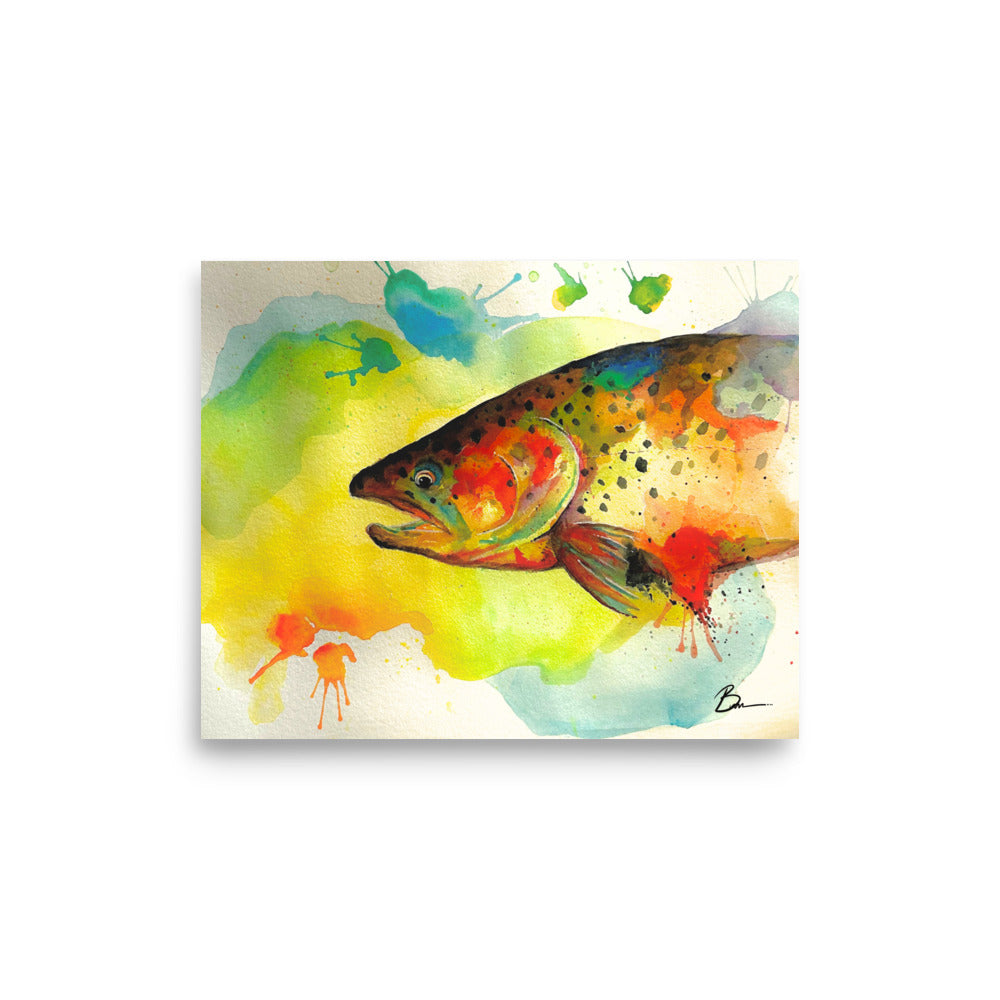 Rainbow Fish - Matte Print