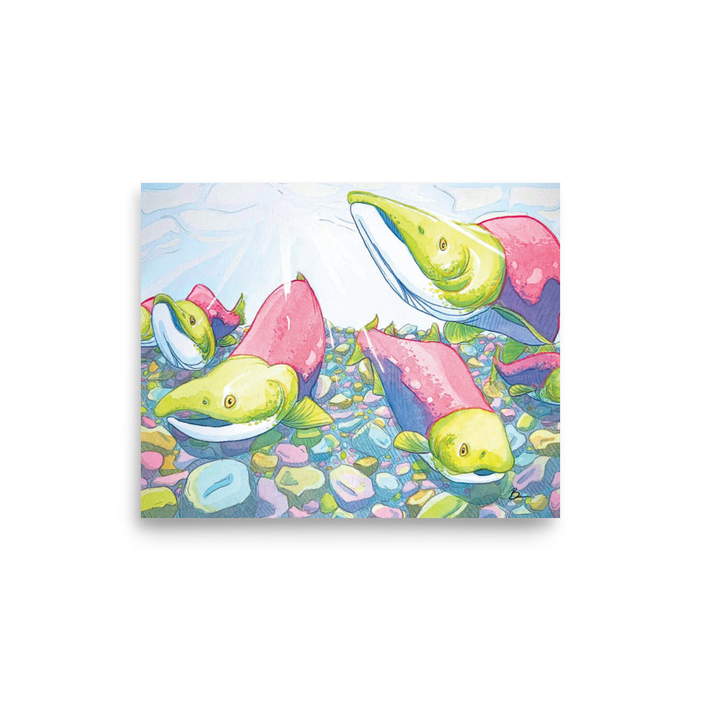 Slippery Salmon - Matte Print