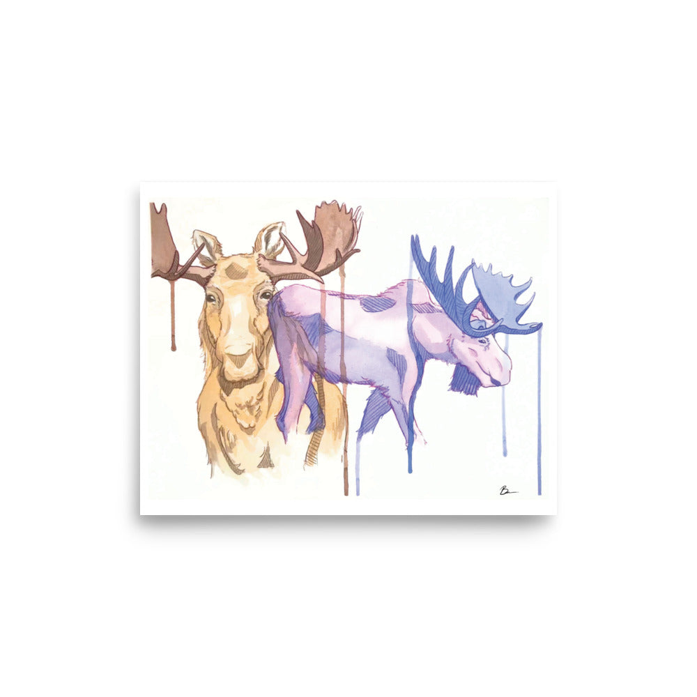 Dos Moose - Matte Print