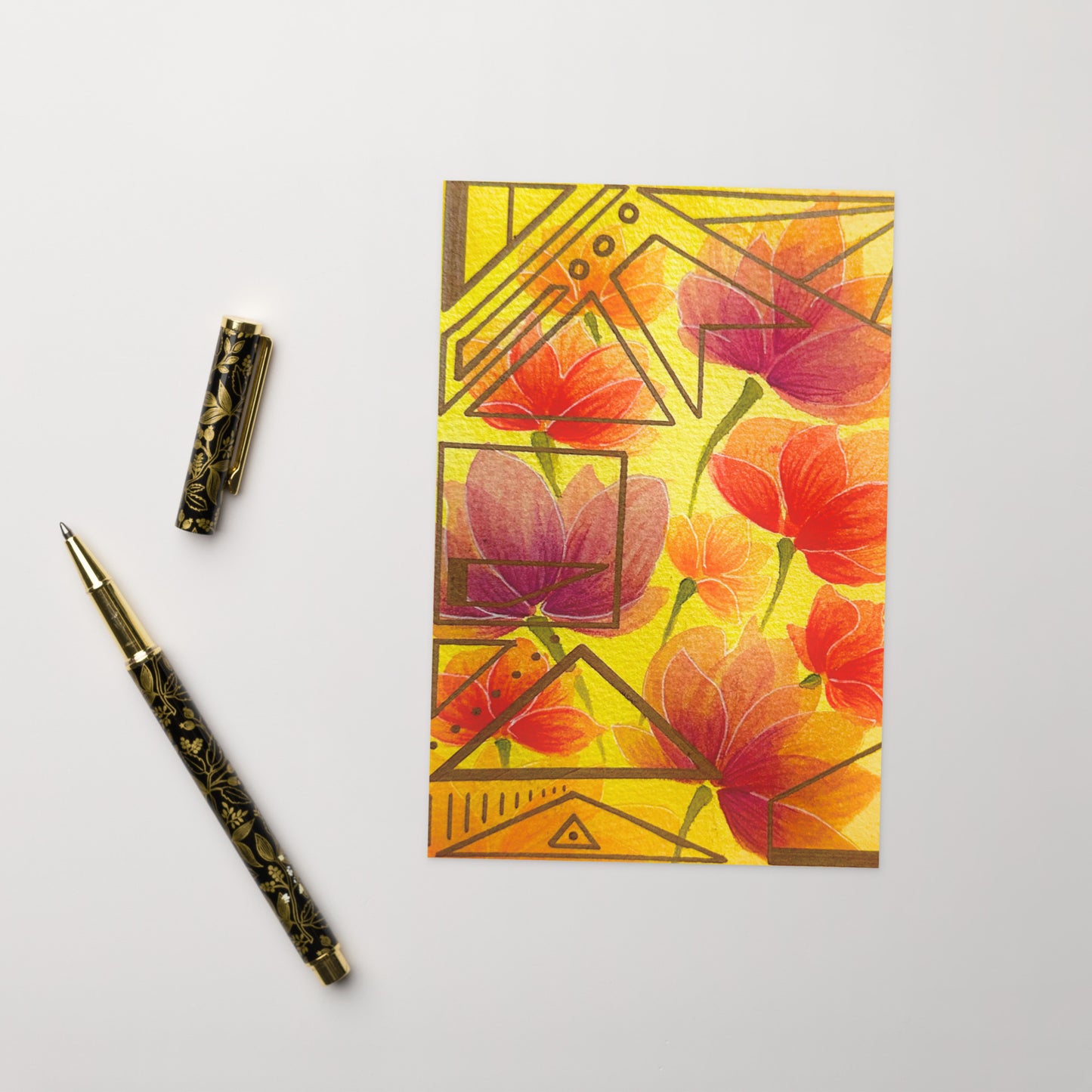 Geometric Flower - Greeting Card