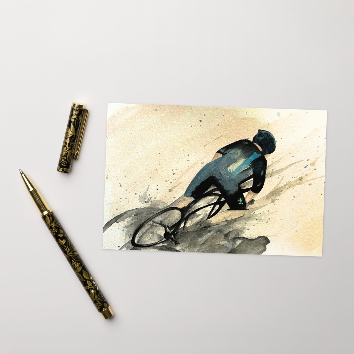 Cyclist - Greeting Card