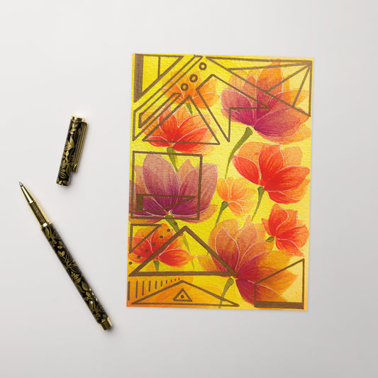 Geometric Flower - Greeting Card