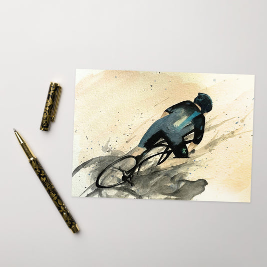 Cyclist - Greeting Card