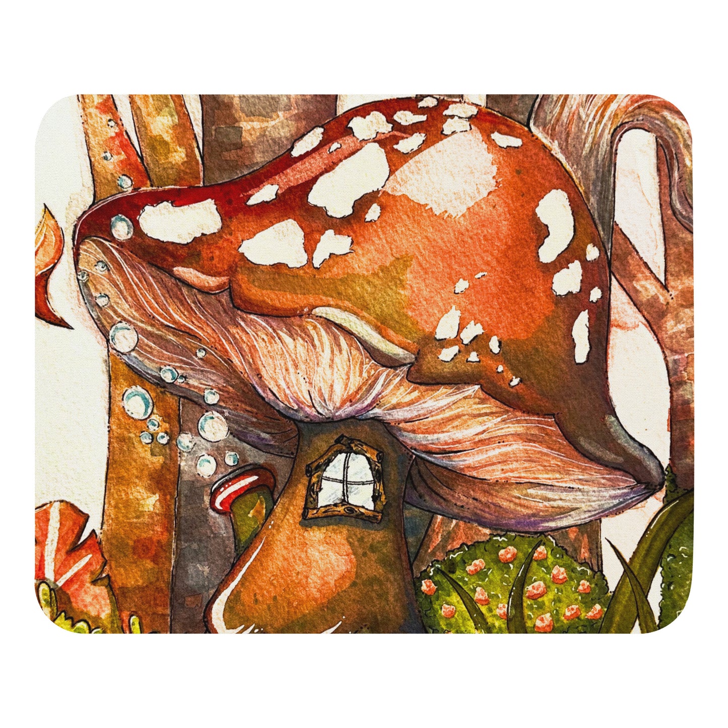 Cozy Mushroom House- Mouse Pad