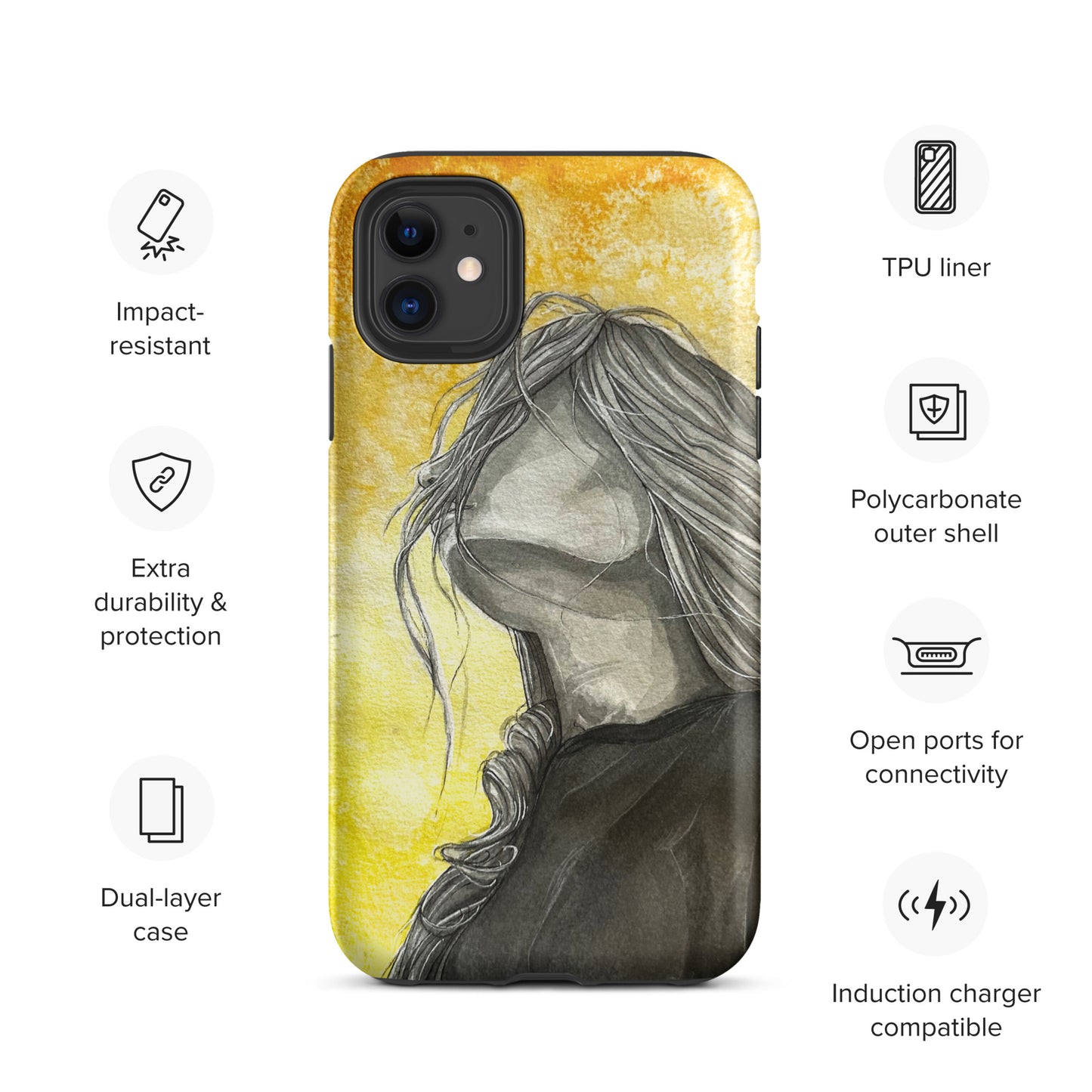 Tough Case for iPhone - Wind Girl