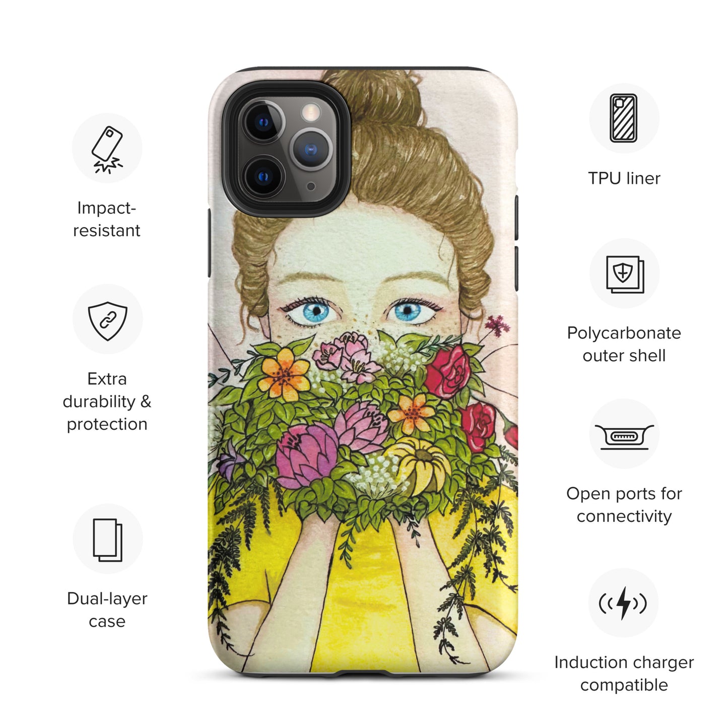 Tough Case for iPhone - Flower Girl