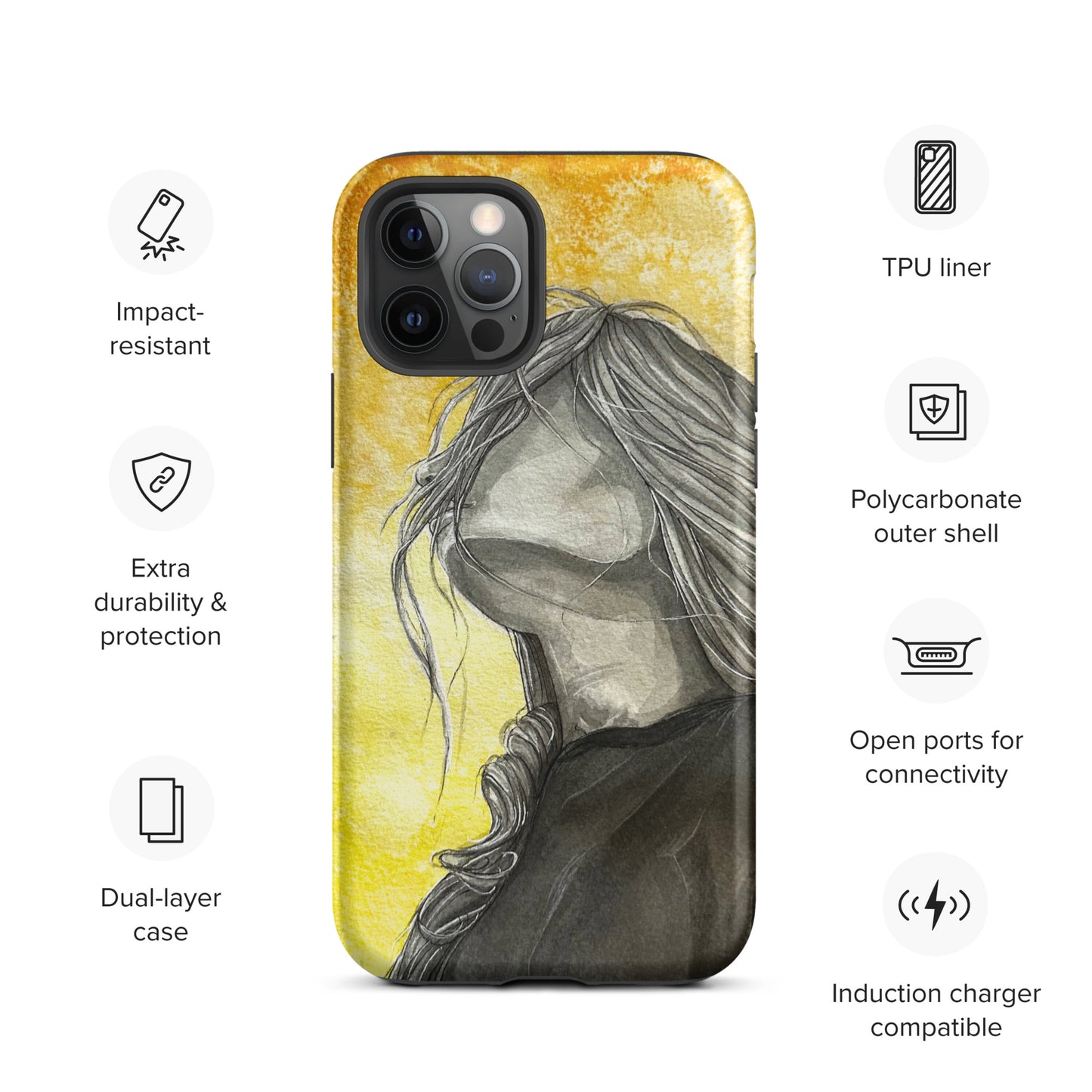 Tough Case for iPhone - Wind Girl