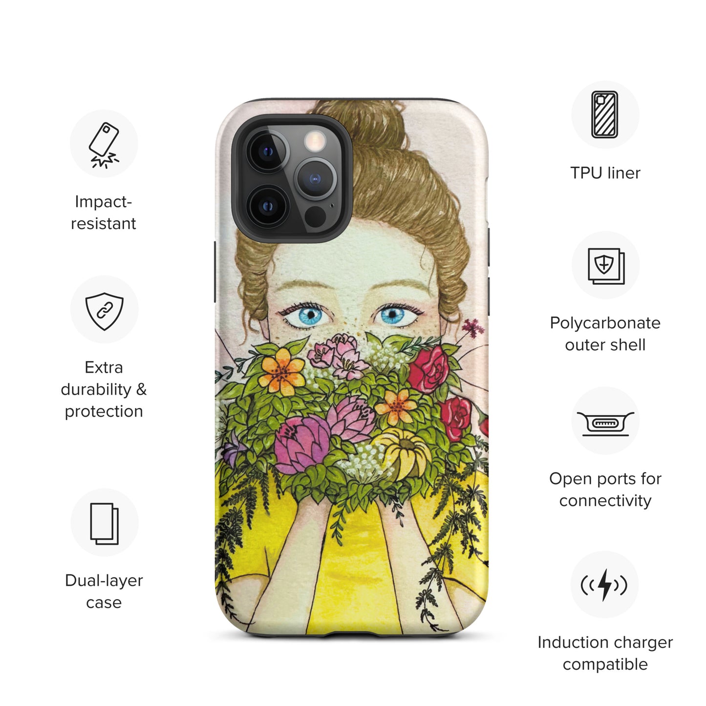 Tough Case for iPhone - Flower Girl