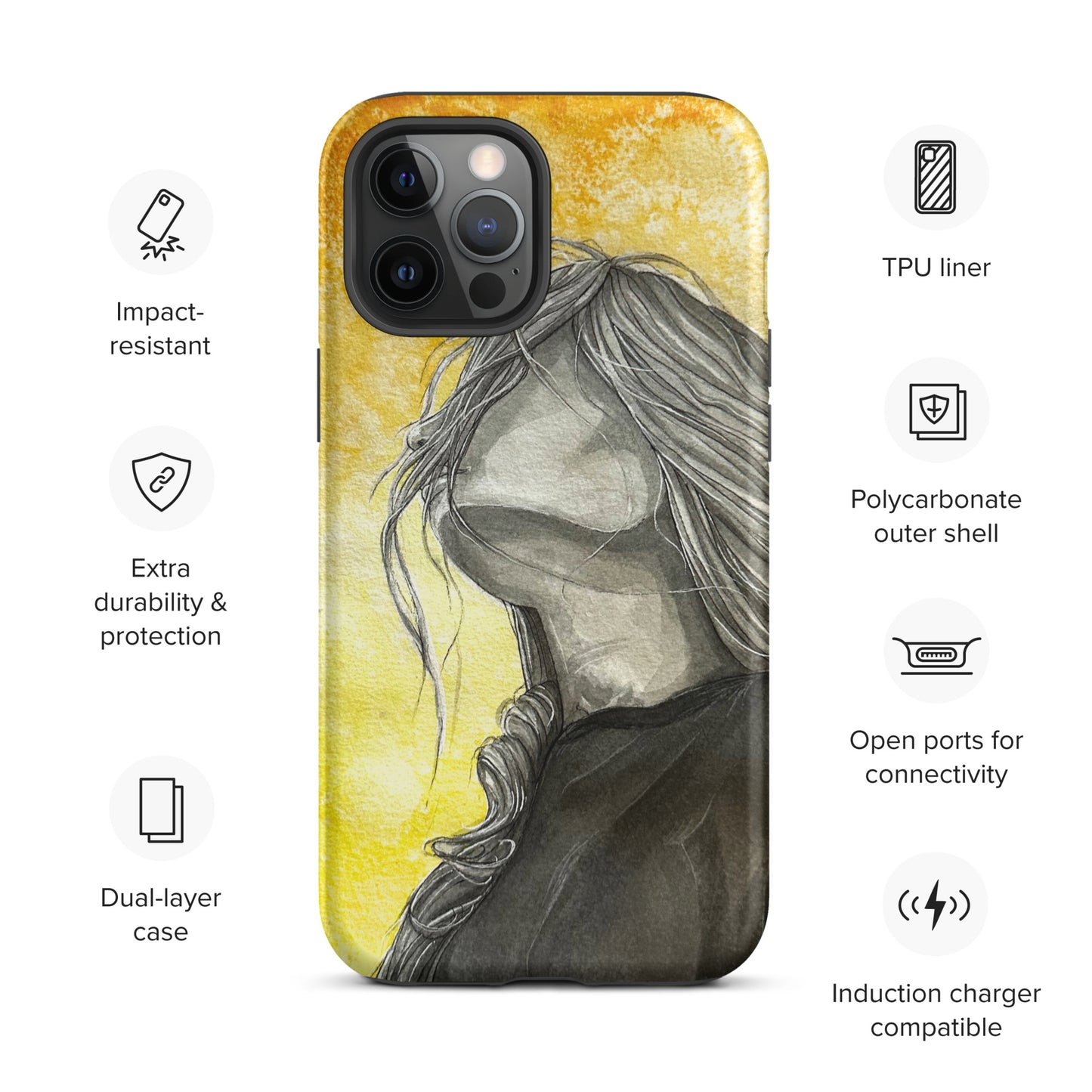 Tough Case for iPhone - Wind Girl