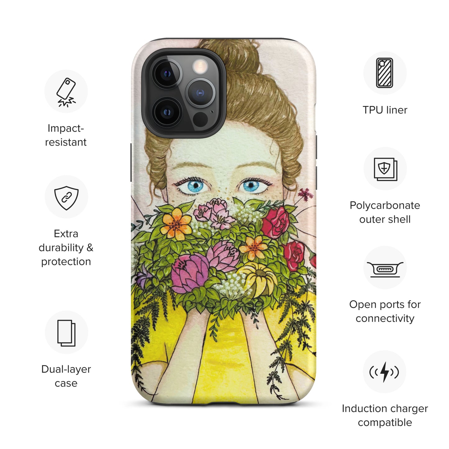 Tough Case for iPhone - Flower Girl