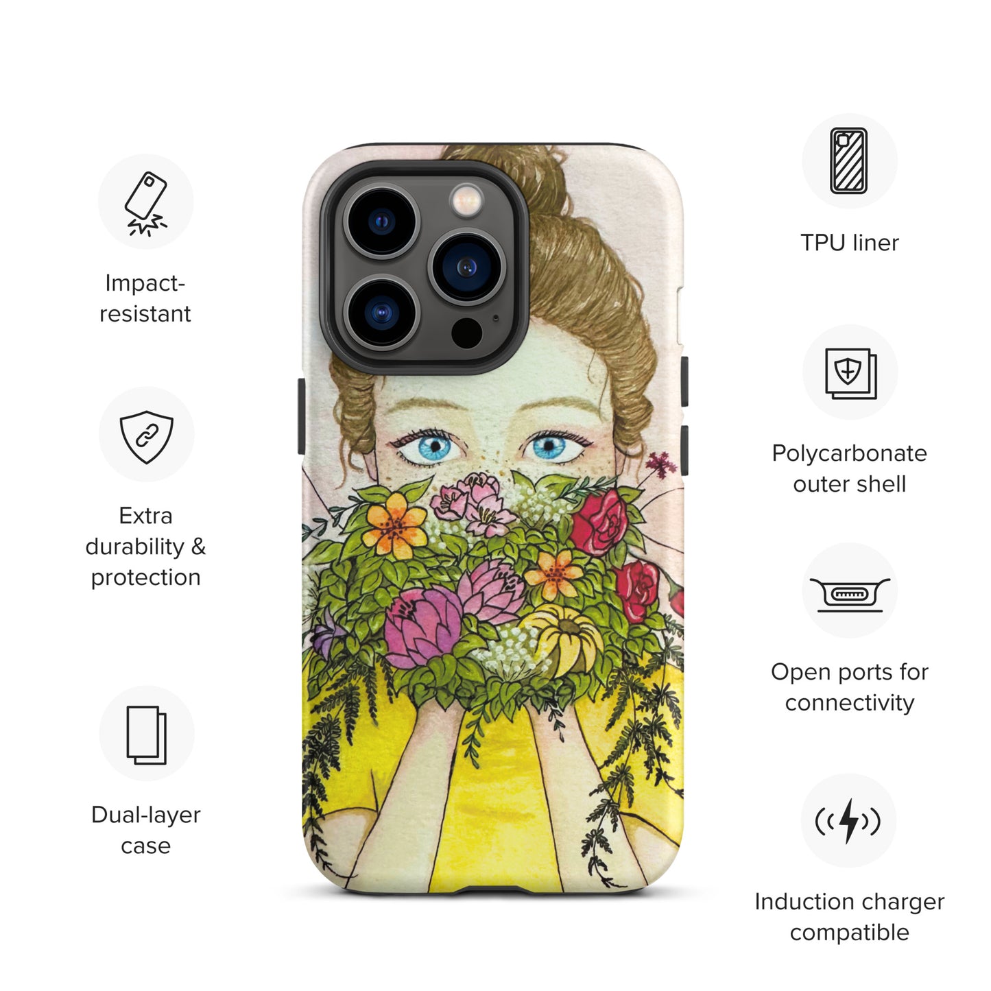 Tough Case for iPhone - Flower Girl