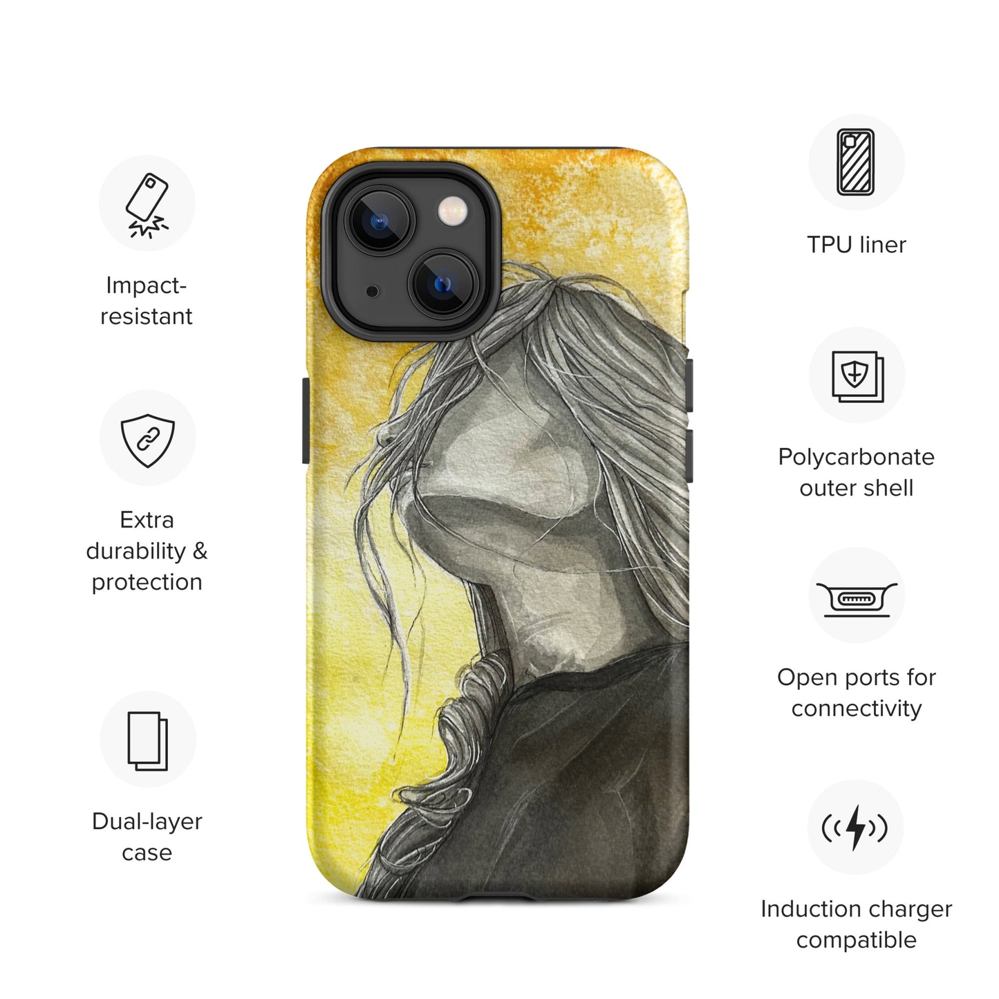 Tough Case for iPhone - Wind Girl