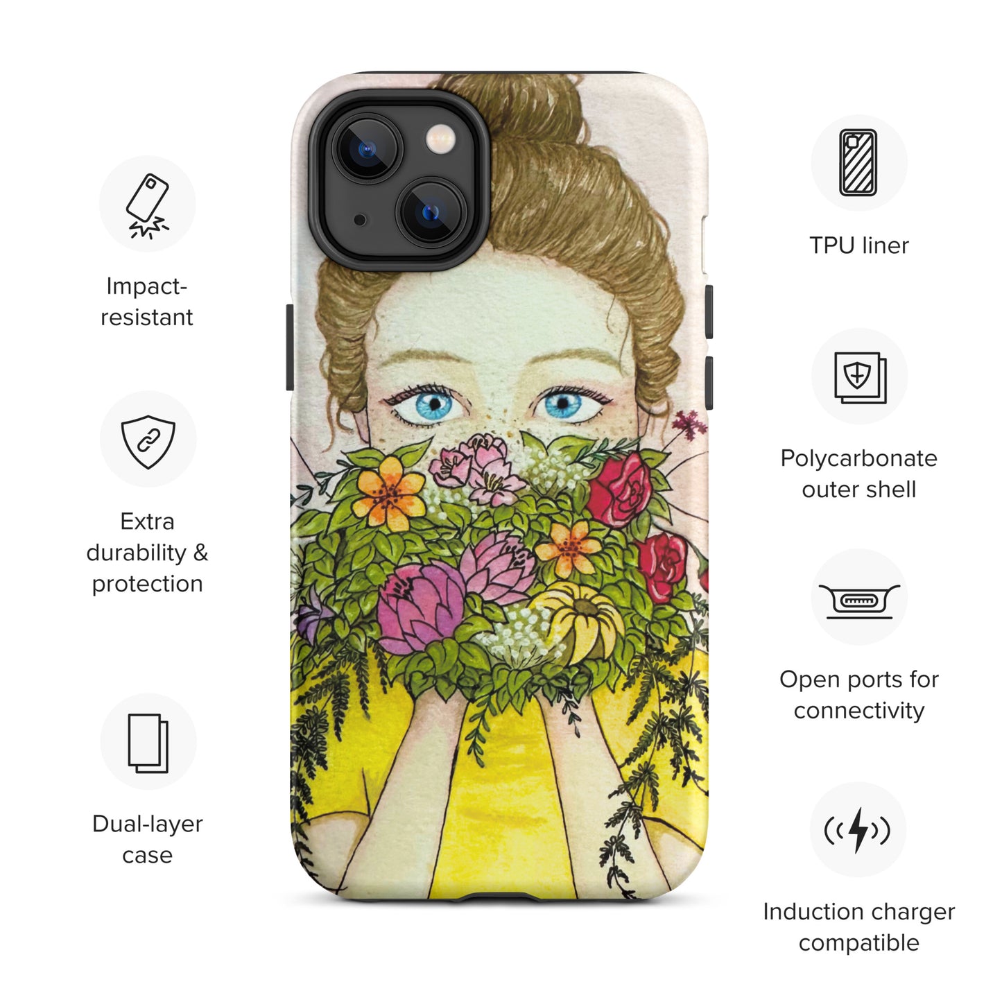 Tough Case for iPhone - Flower Girl