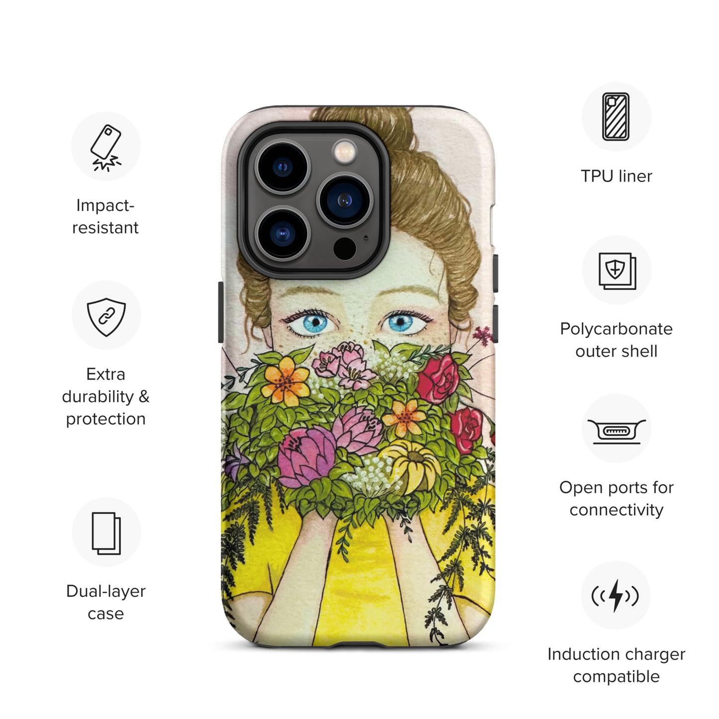 Tough Case for iPhone - Flower Girl