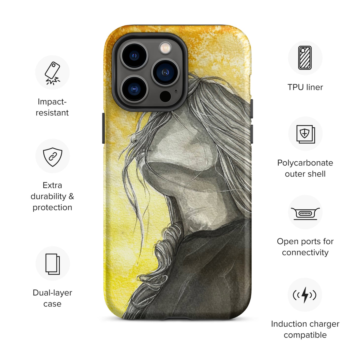 Tough Case for iPhone - Wind Girl